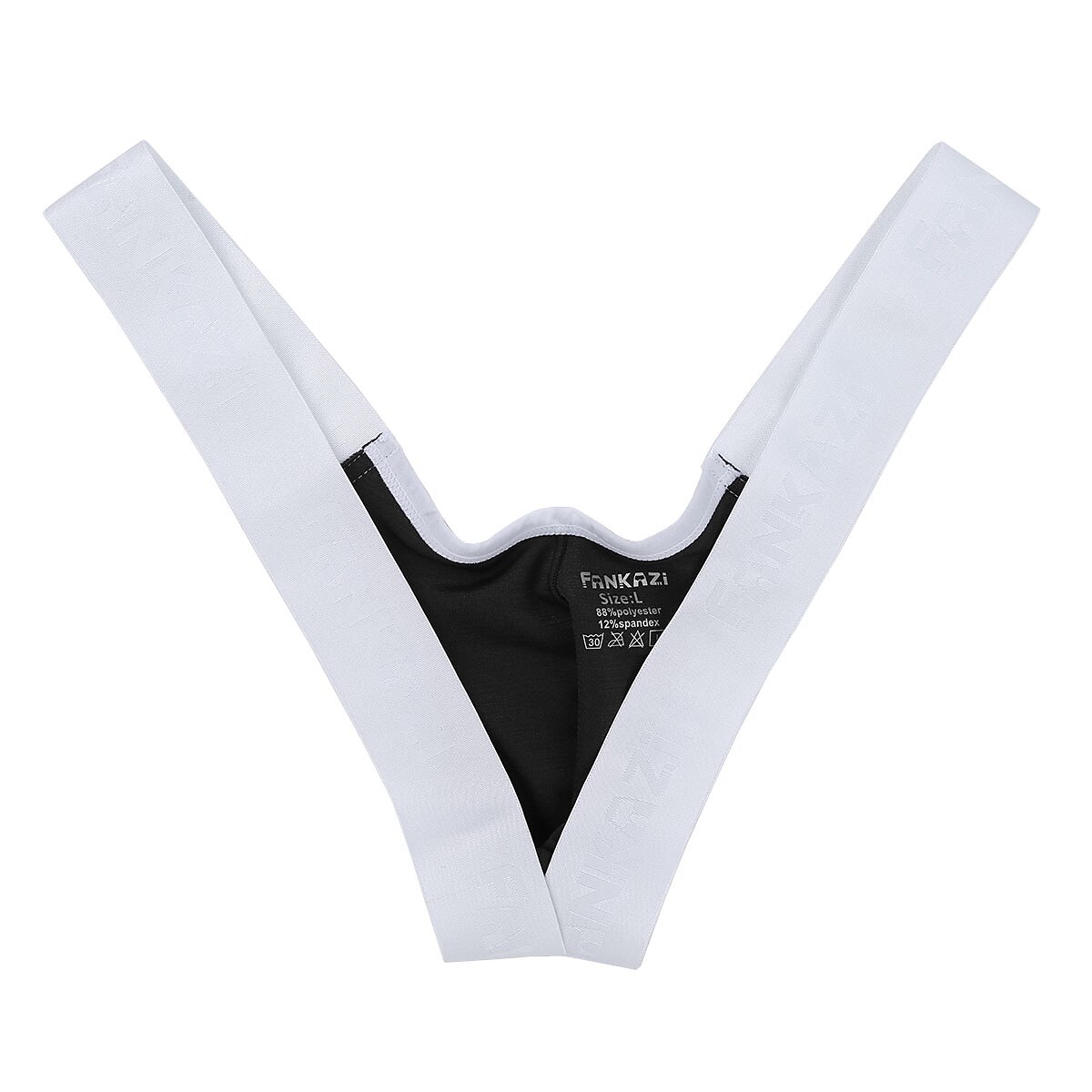 Férfi 1 csomag Szexi bugyi Jockstrap U Konvex Nejlon Tiszta szín Közepes csípő Fekete Fehér 2025 - $9.99 -P7
