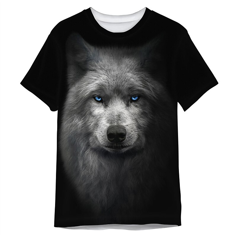 Homens Gráfico Lobo Camiseta Manga Curta Camiseta Impressão 3D Gola Redonda Camisa Designer Clássico Casual Diário Esportes Final de semana Preto Cinzento Verão Roupa S M L XL XXL 3XL 4XL de 2026 por $8.49 –P5