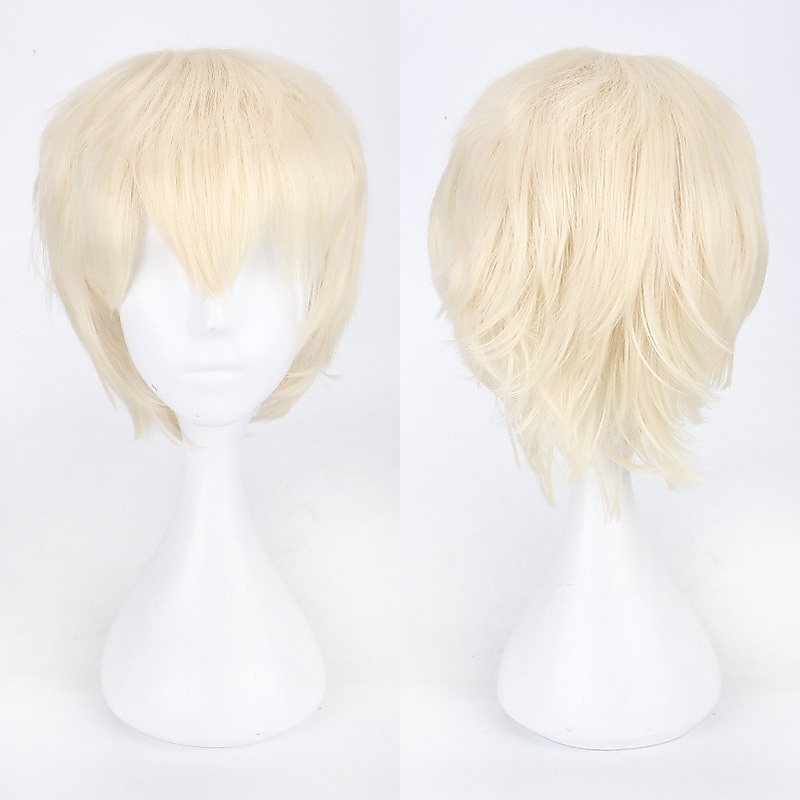 s parrucche cosplay per uomini e donne parrucca anime in fibra resistente al calore parrucche di halloween da 12 pollici del 2025 a $16.99 –P18