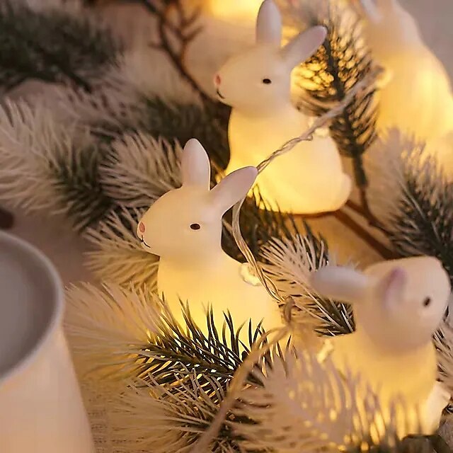 3M 20LEDs Easter Cracked Egg Rabbit Small Chick Shaped LED String Lights Home Fairy Lights for Easter Garden Party Festive Decoration 2025 - $14.99 –P7