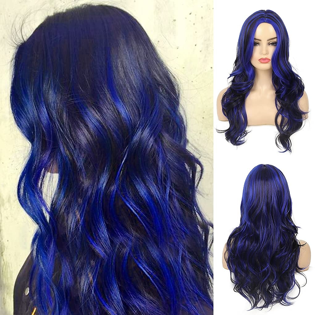 perucă roșie neagră perucă ondulată lungă pentru femei evidențiază straturile mătăsoase mijlocii 2 tonuri sintetice perucă costum cosplay peruci pentru petrecerea de Crăciun 2025 - $32.99 –P3