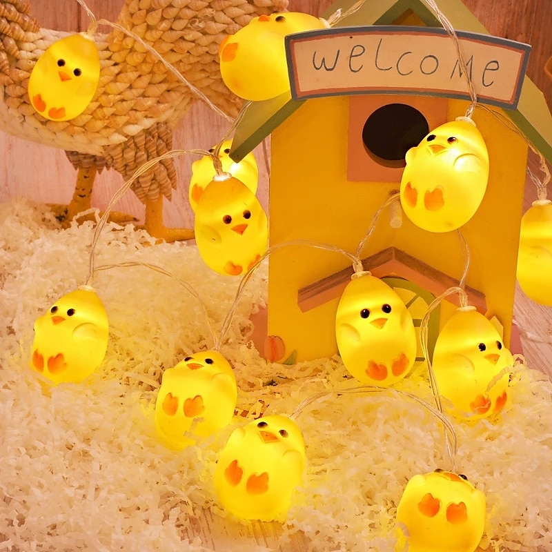 3M 20LEDs Easter Cracked Egg Rabbit Small Chick Shaped LED String Lights Home Fairy Lights for Easter Garden Party Festive Decoration 2025 - $14.99 –P1