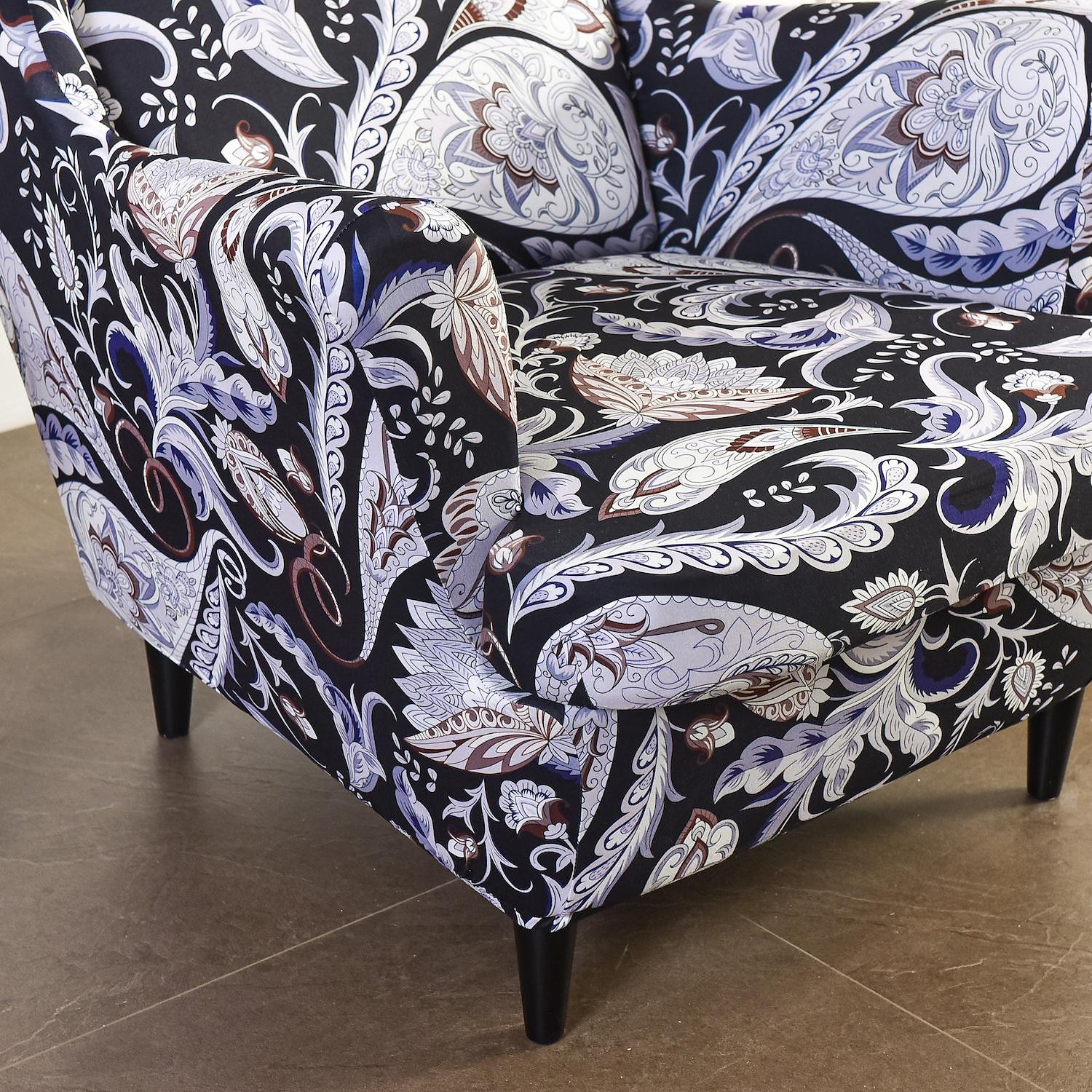 Cadeira de asa capa de tecido spandex capas de sofá poltrona de asa com uma capa de almofada de assento protetor de móveis de padrão floral para sala de estar de 2025 por $39.99 –P11