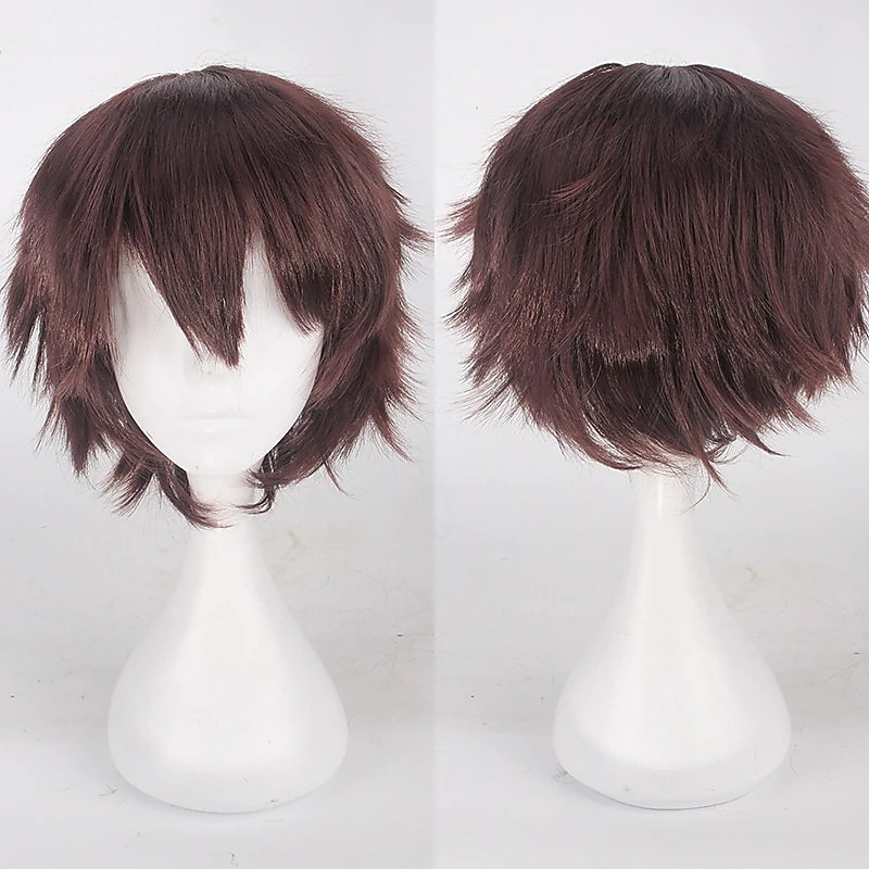 s parrucche cosplay per uomini e donne parrucca anime in fibra resistente al calore parrucche di halloween da 12 pollici del 2025 a $16.99 –P5