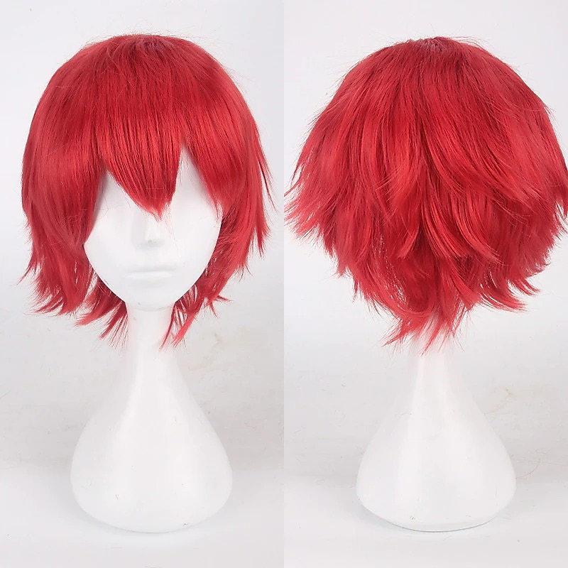 s parrucche cosplay per uomini e donne parrucca anime in fibra resistente al calore parrucche di halloween da 12 pollici del 2025 a $16.99 –P7