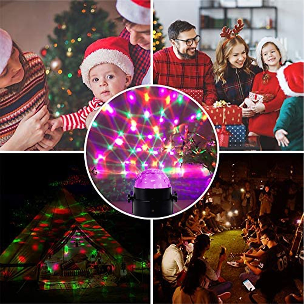 party disco labda lámpák, hangaktivált villogó party lámpák távirányítóval, 7 rgb szín váltakozó dj színpad villogó lámpák beltéri otthoni táncklub partik karácsonyi születésnapi esküvői show 2026 - $34.99 –P8