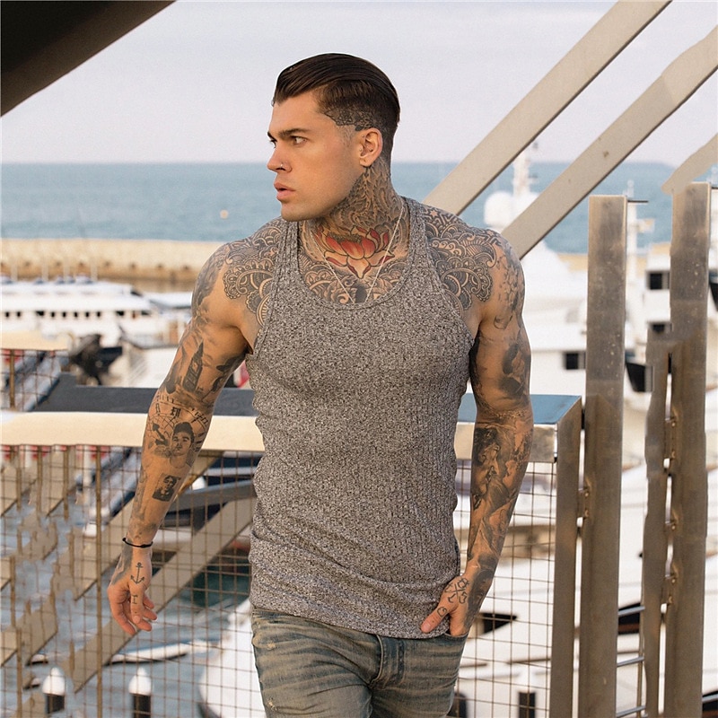 Men's Tank Top Vest Top Undershirt Sleeveless Shirt Wife beater Shirt Plain  Crew Neck Casual Holiday Sleeveless Clothing Apparel Sports Fashion  Lightweight Big and Tall 2024 - $15.99