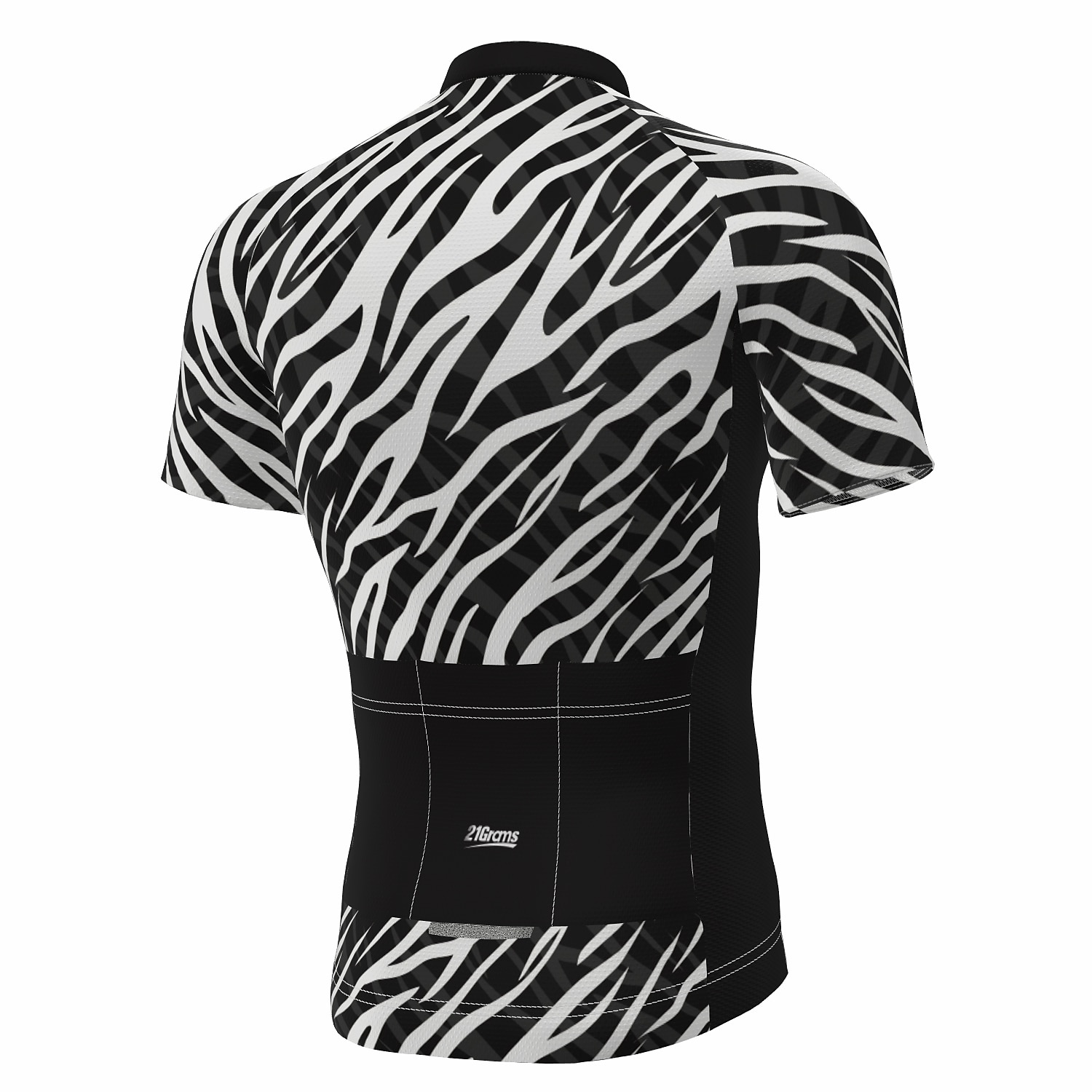 Męskie Koszulka rowerowa Zebra Krótki rękaw Rower Dżersej Top z 3 tylnymi kieszeniami Kolarstwo górskie Kolarstwie szosowym Szybkie wysychanie Odblaskowe paski Kieszeń na plecach Odprowadza wilgoć 2026 - $30.99 –P4