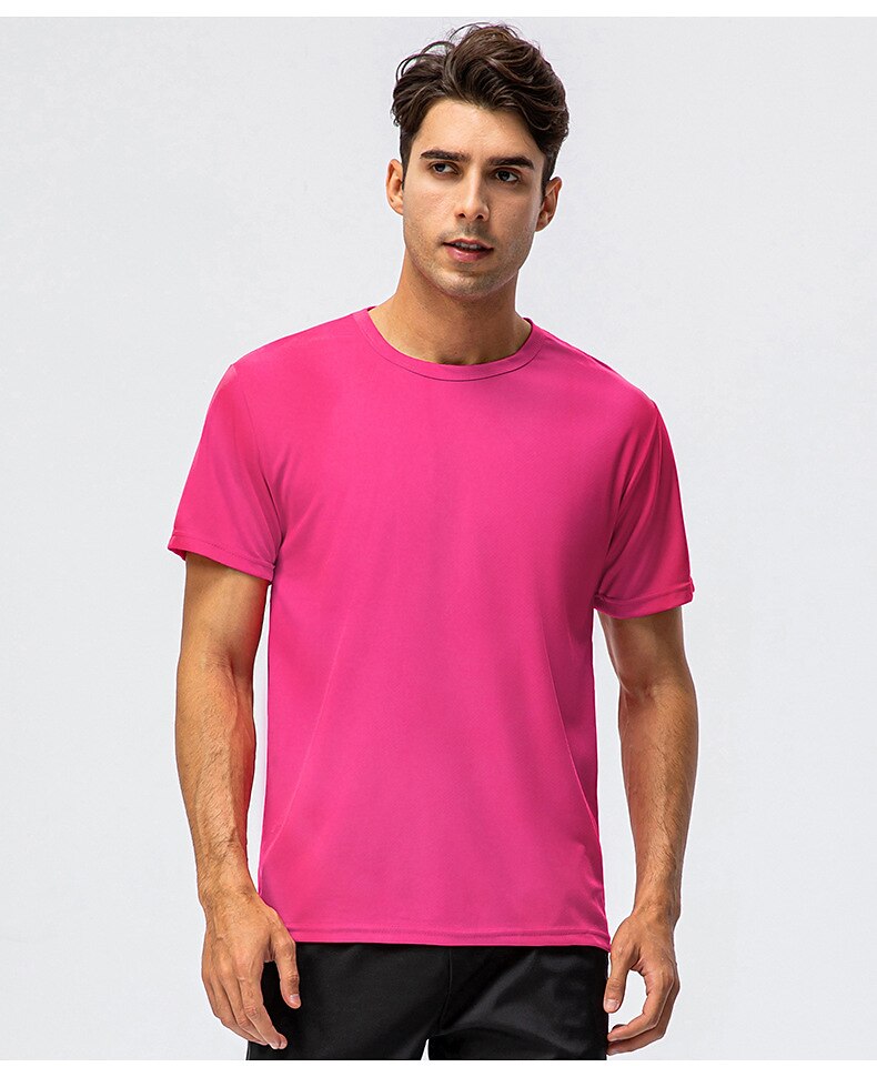 Муж. С короткими рукавами Вырез под горло Лето Однотонный Атлетический Черный Белый Желтый Футболка для мужчин 2025 - $9.99 –P14