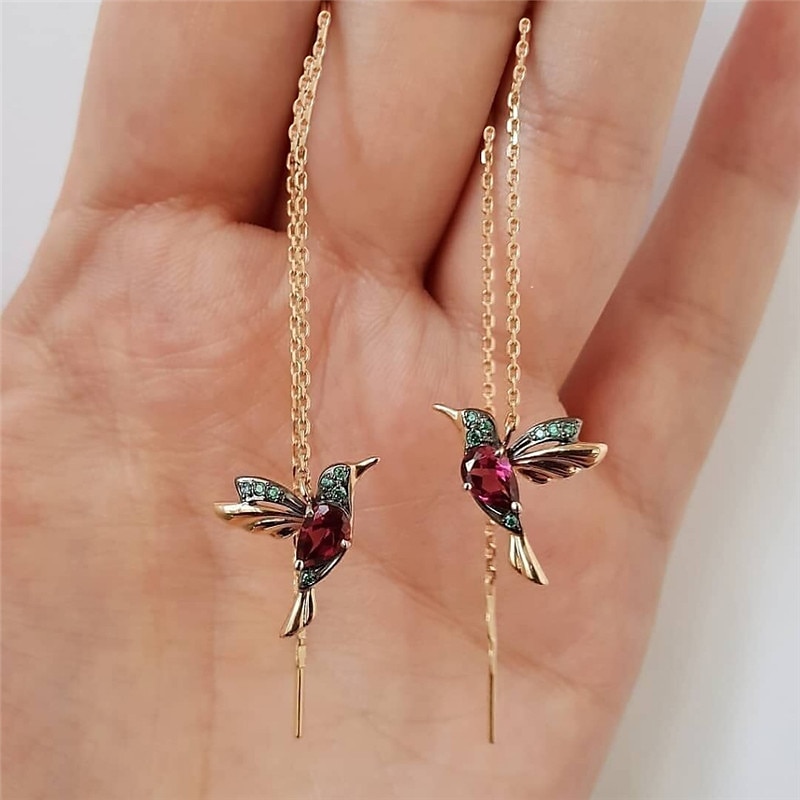 Women's Earrings Chic & Modern Street Bird Earring / Red / Blue / Fall / Winter / Spring 2025 - $6.49 –P3