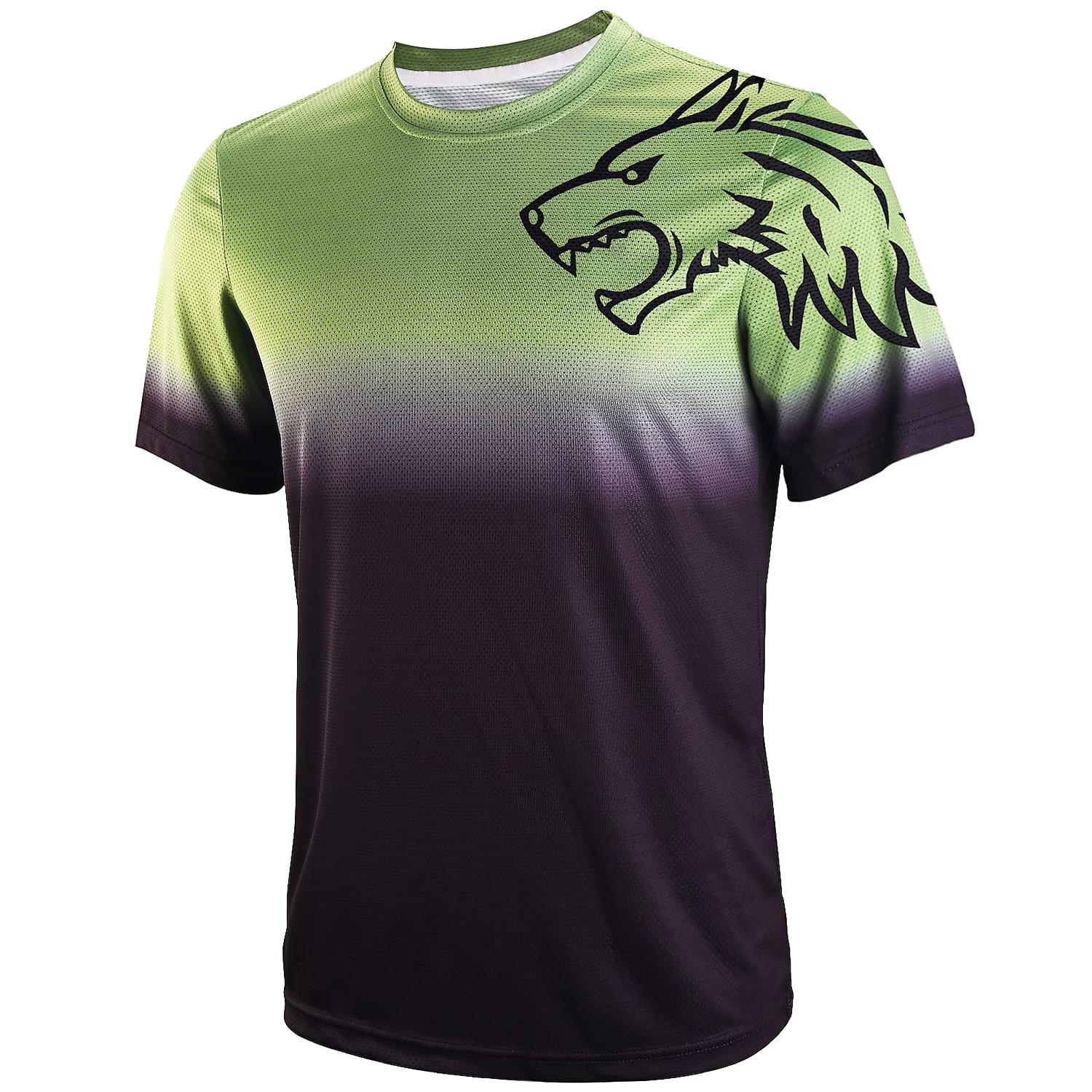 Per uomo Manica corta Maglia in discesa Gradiente Lupo Bicicletta Superiore Ciclismo da montagna Cicismo su strada Verde foresta Nero Verde Elastene Poliestere Traspirante Asciugatura rapida del 2025 a $27.99 –P7
