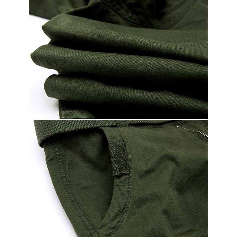 Herre Cargoshorts Shorts til turbruk Benetrekk Multi lomme Flere lommer عادي Kamuflasje Farge Pustende Utendørs Knelengde Avslappet Daglig Gatemote Stilfull Gul Militærgrønn Mikroelastisk 2025 - $28.99 –P10