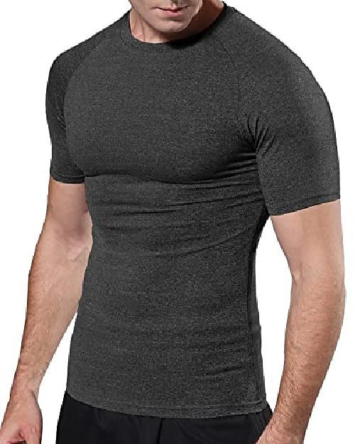 tricou pentru bărbați de modă musculare pentru antrenament de gimnastică cămașă cu mânecă scurtă culturism atletic tricou stretch topuri negru 2026 - $12.49 –P3