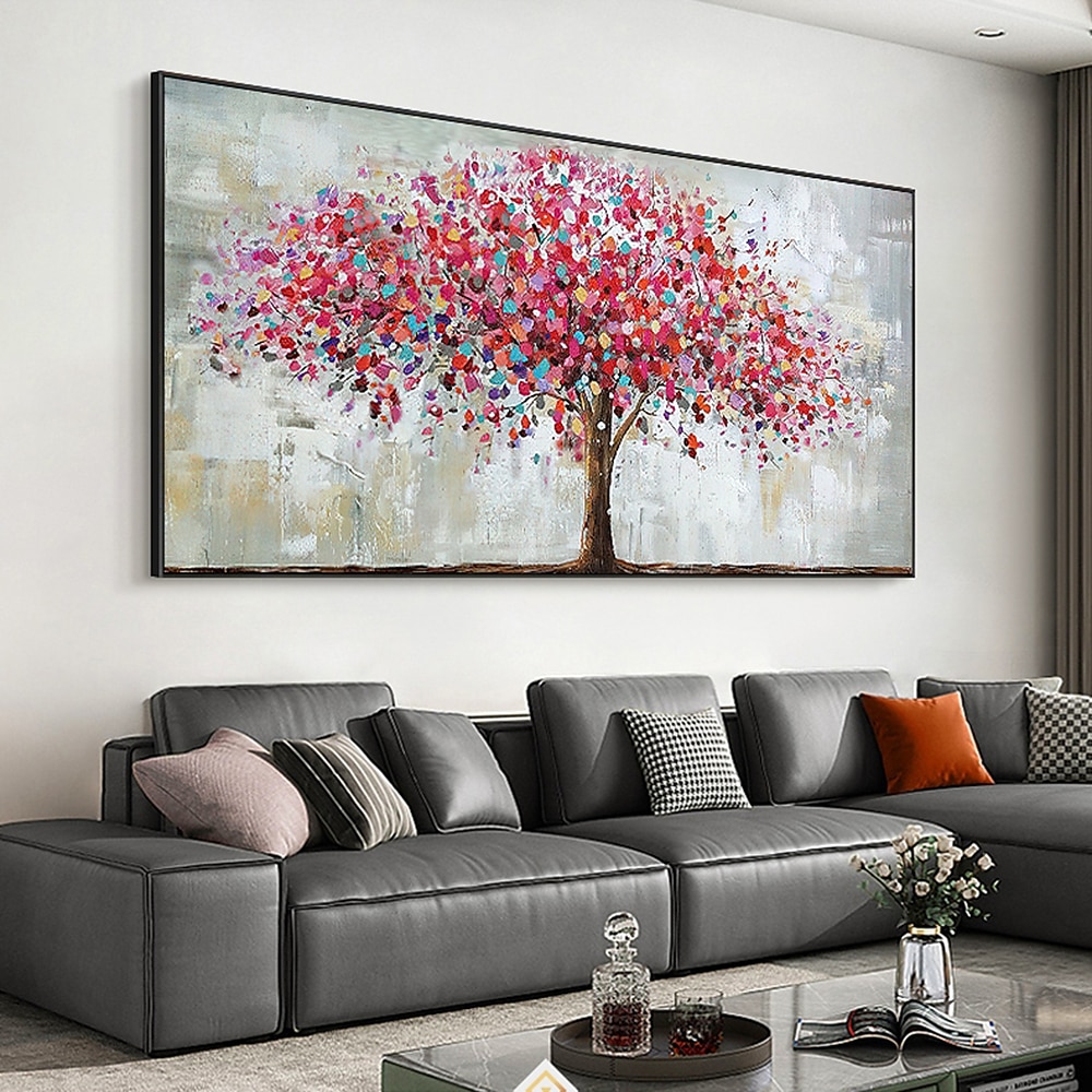 Mintura main peinture à l'huile sur toile mur art décoration moderne abstrait arbre rouge image pour la décoration intérieure roulé sans cadre non étiré peinture de 2025 ? $89.99 –P2