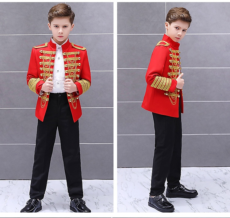 Carnival 2026 Carnival Costume 2026 Coat Suit Trousers Circus Jacket Prince Aristocrat Retro Vintage Rococo Medieval Kid's Boys' Prom Birthday Party / Evening Dress Up 2026 - $141.99 –P7