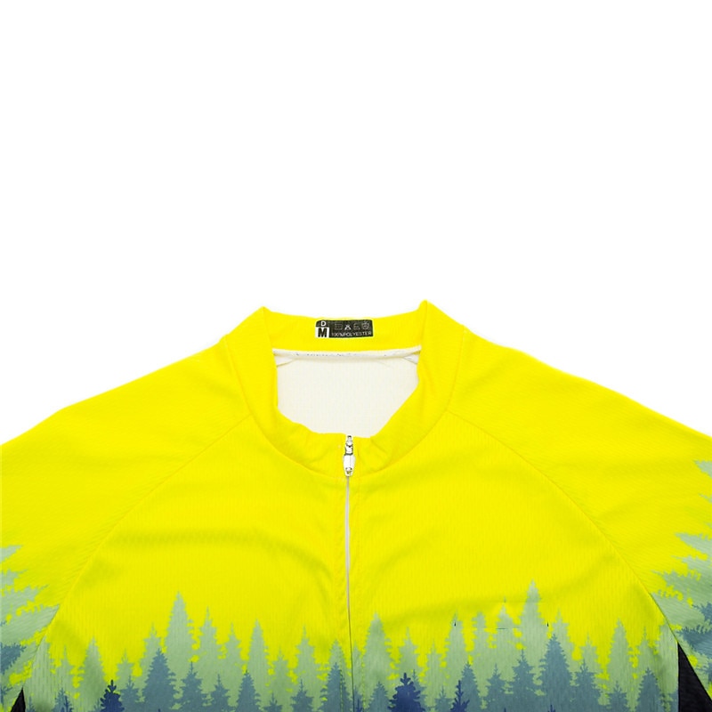 Herr Cykeltröja Kortärmad Cykel Överdelar med 3 bakfickor Bergscykling Vägcykling Andningsfunktion Snabb tork Fuktabsorberande Reflexremsa Gul Röd Grön Polyester sporter Kläder 2025 - $23.19 –P9
