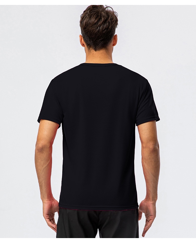 Муж. С короткими рукавами Вырез под горло Лето Однотонный Атлетический Черный Белый Желтый Футболка для мужчин 2025 - $9.99 –P9