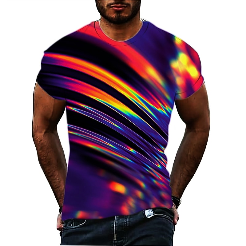 Voor heren Grote maten T-shirt Groot en klein Grafisch Strakke ronde hals Afdrukken Korte mouw Zomer Ontwerper Klassiek Casual Groot en klein Dagelijks Sport Tops 2025 - $18.99 –P3