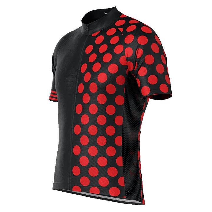 Herr Cykeltröja Kortärmad Cykel Tröja Överdelar med 3 bakfickor Bergscykling Vägcykling Andningsfunktion Snabb tork Fuktabsorberande Reflexremsa Svart Vit Gul Prickig Polyester sporter Kläder 2025 - $23.19 –P8