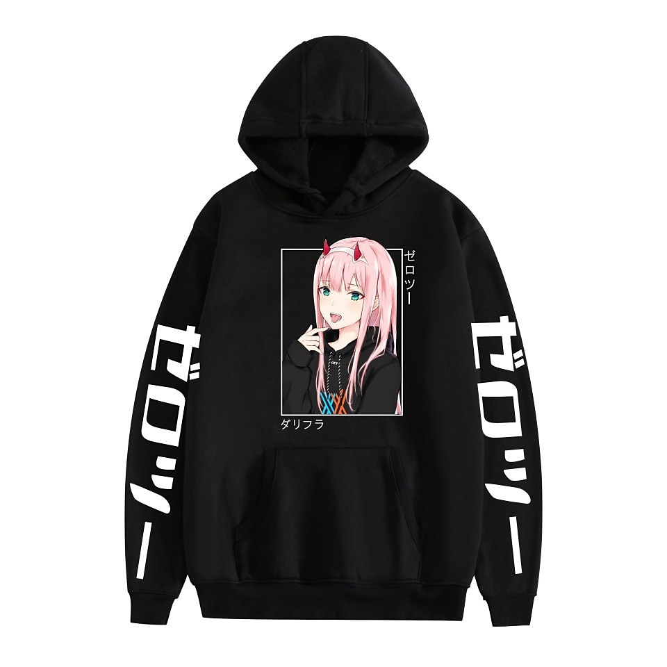 Darling in the Franxx Zero Two 02 Bluza z Kapturem Anime Kreskówka Anime Harajuku Graficzny Kawaii Na Dla par Męskie Damskie Dla dorosłych Powrót do szkoły Tłoczenie na gorąco 2025 - zł119.99 –P1