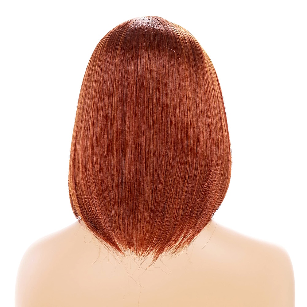 Short Red Wave Wig Women's Straight Hair Ginger Synthetic Wig Natural Look Synthetic Full Hair Suitable for Cosplay Part Halloween Daily Use 2025 - $21.99 –P3