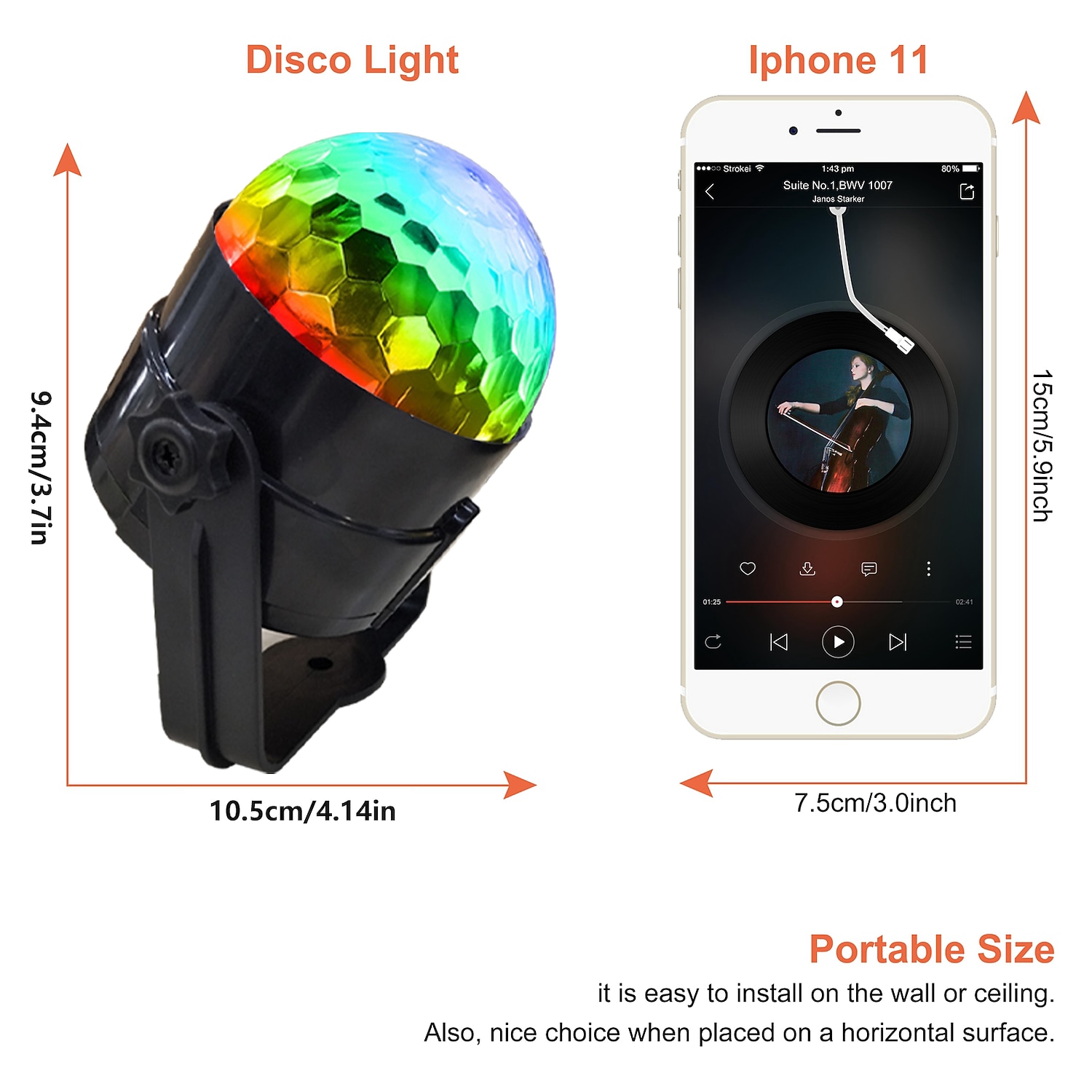 Party Disco Ball Lights, Party Lights Indoor Sound Activated RGB Strobe Lights with Remote, 7 Colors DJ Stage Lights for Home, Parties, Weddings & Dance Clubs 2026 - $34.99 –P10