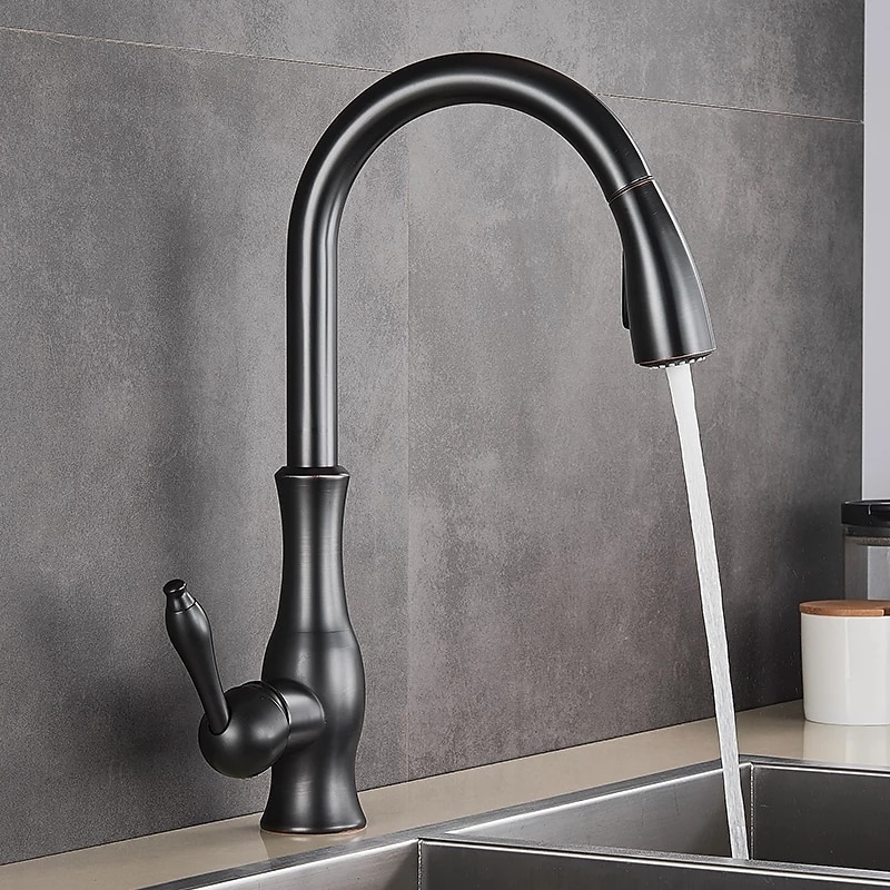 rubinetto da cucina con doccetta estraibile, ottone 2 modalità monocomando monoforo rubinetti da cucina in stile moderno con interruttore caldo e freddo del 2025 a $161.99 –P10