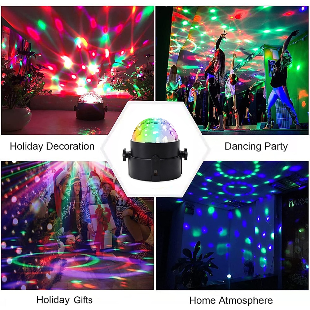 Party Disco Ball Lights, Party Lights Indoor Sound Activated RGB Strobe Lights with Remote, 7 Colors DJ Stage Lights for Home, Parties, Weddings & Dance Clubs 2026 - $34.99 –P7