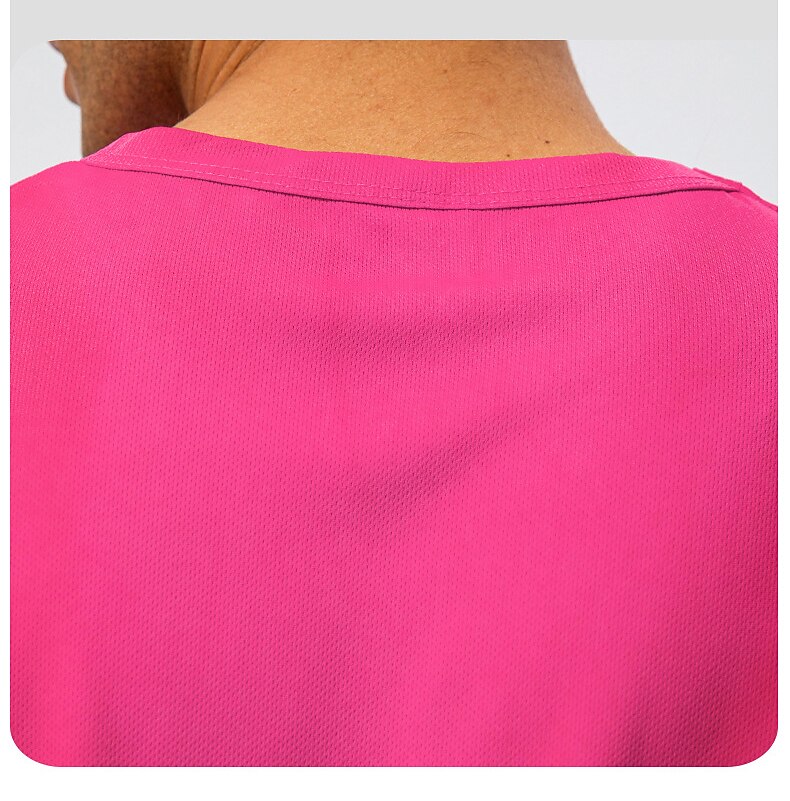 Муж. С короткими рукавами Вырез под горло Лето Однотонный Атлетический Черный Белый Желтый Футболка для мужчин 2025 - $9.99 –P5