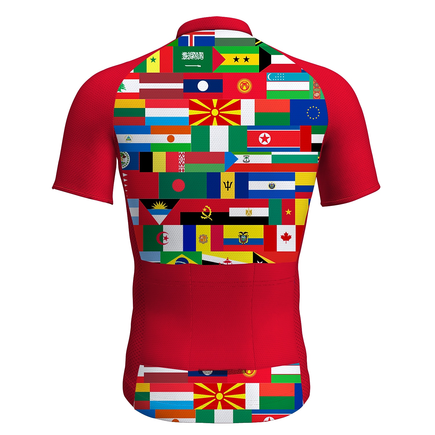 Férfi Biciklis ruházat Zászló Rövid ujjú Kerékpár Dzsörzé Felsők 3 hátsó zsebbel Hegyi biciklizés Országúti biciklizés Gyors szárítás Fényvisszaverő csíkok Hátizsák Nedvességelvezető Sport Piros Zöld 2025 - $29.99 –P4