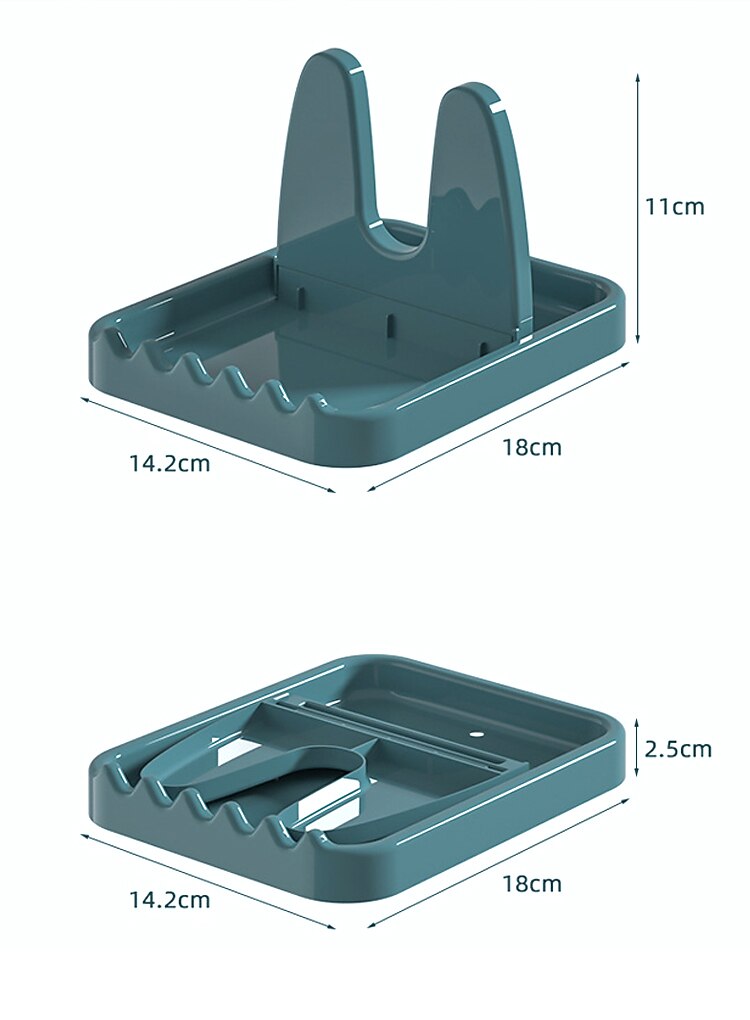 Haushalts-Multifunktions-Löffelablage, Küchenaufbewahrung, kreativer Kunststoff-Topfdeckel, Utensilien, Suppenlöffel, Pfannenwender 2026 - $18.99 –P1
