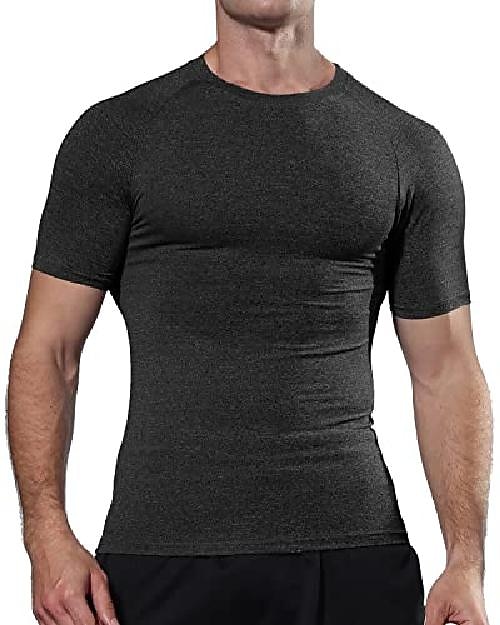 tricou pentru bărbați de modă musculare pentru antrenament de gimnastică cămașă cu mânecă scurtă culturism atletic tricou stretch topuri negru 2026 - $12.49 –P4