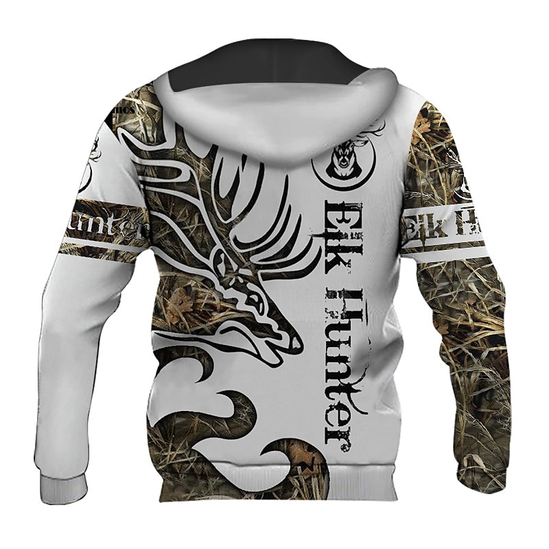 Men's Graphic Animal Hoodie Hoodies Sweatshirt Hoodie Long Sleeve Hooded Sweatshirt Hooded Streetwear 3D Print Sports & Outdoor Daily Black And White Light Khaki. Print Spring & Fall Designer 2025 - $29.99 –P13