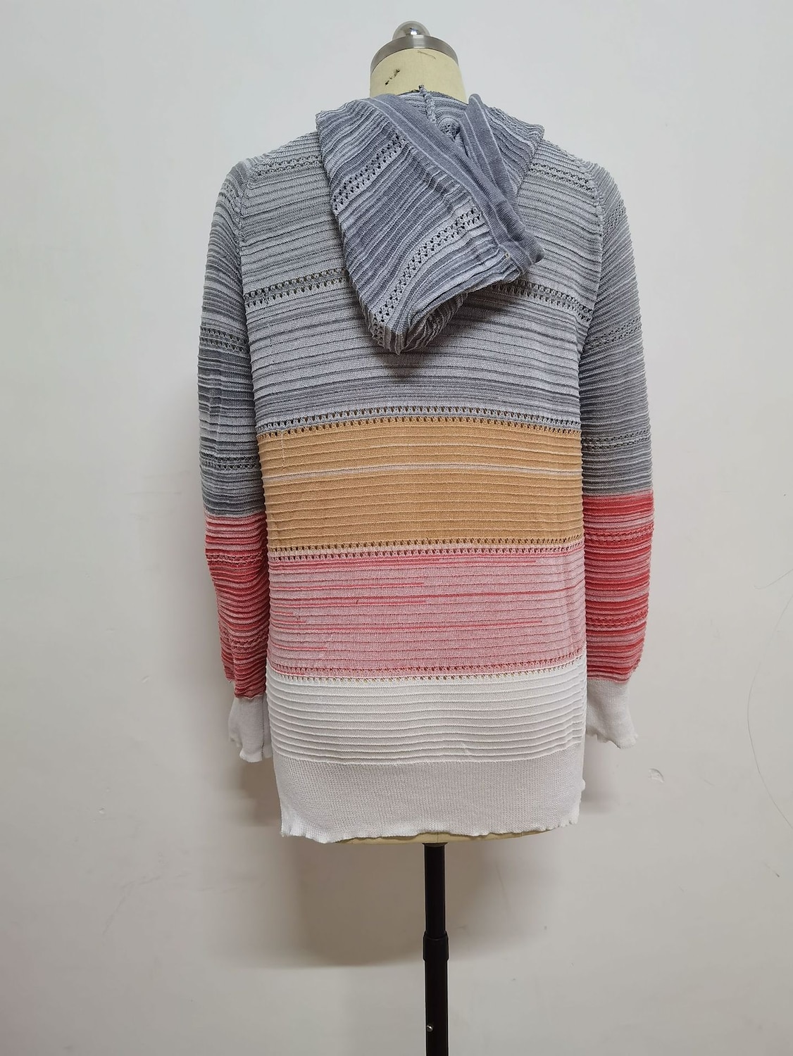 Mujer Suéter de punto Casual Suave Bloque de color Croché Con Capucha Delgado Manga Larga Sayo Tejer Trabajo Diario Festivos Negro Vino Otoño Invierno 2025 - $37.99 –P8