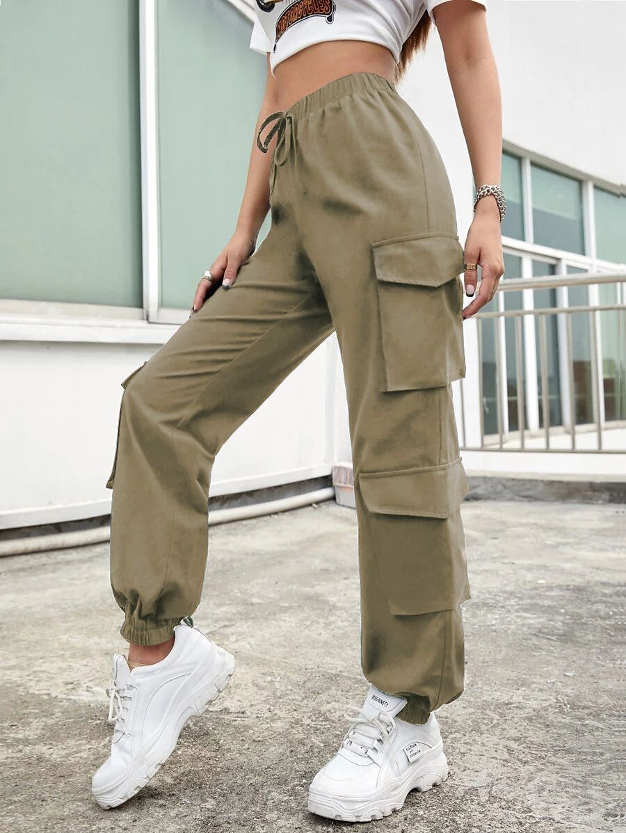 Buy Floette Men's Fashion Cargo Pants Casual Hip Hop Drawstring Ankle Pants  Ankle Length Relaxed Fit Online at desertcartINDIA
