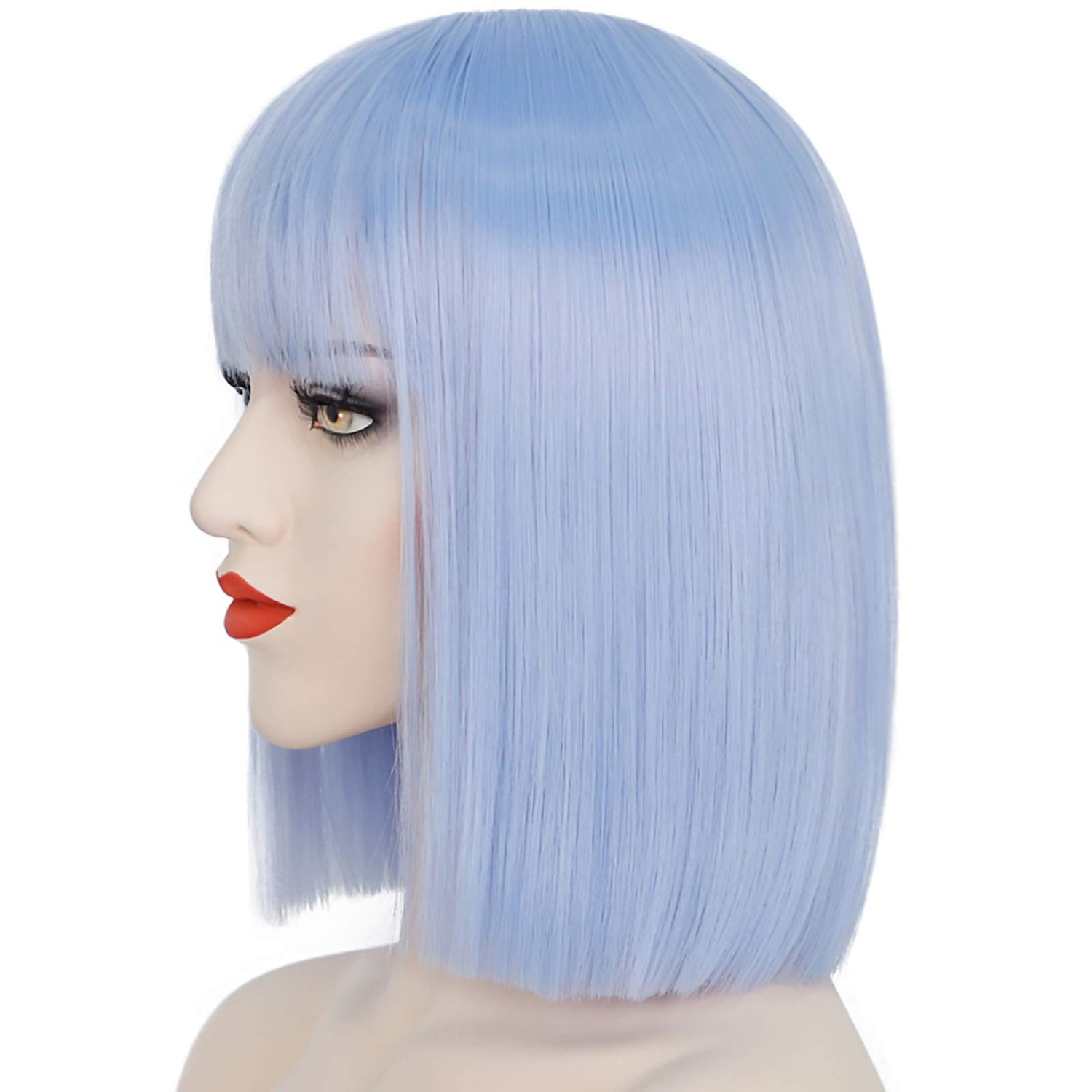 parrucca rossa delle donne breve parrucca bob rossa con la frangetta aspetto naturale parrucca sintetica morbida parrucca carina festa cosplay halloween parrucche da 12 pollici festa di natale del 2025 a $17.49 –P3