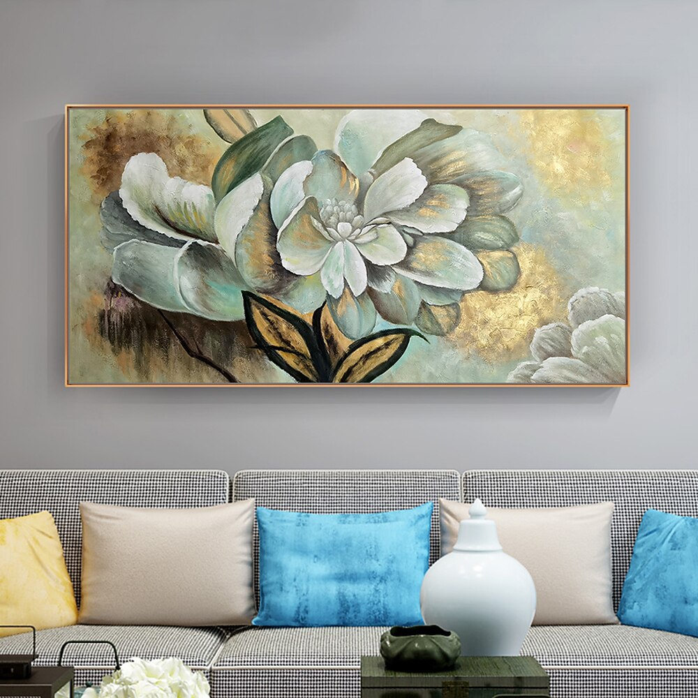 Mintura pintura a óleo artesanal em tela decoração de arte de parede moderna flor abstrata imagem para decoração de casa rolada sem moldura pintura não esticada de 2025 por $100.99 –P3