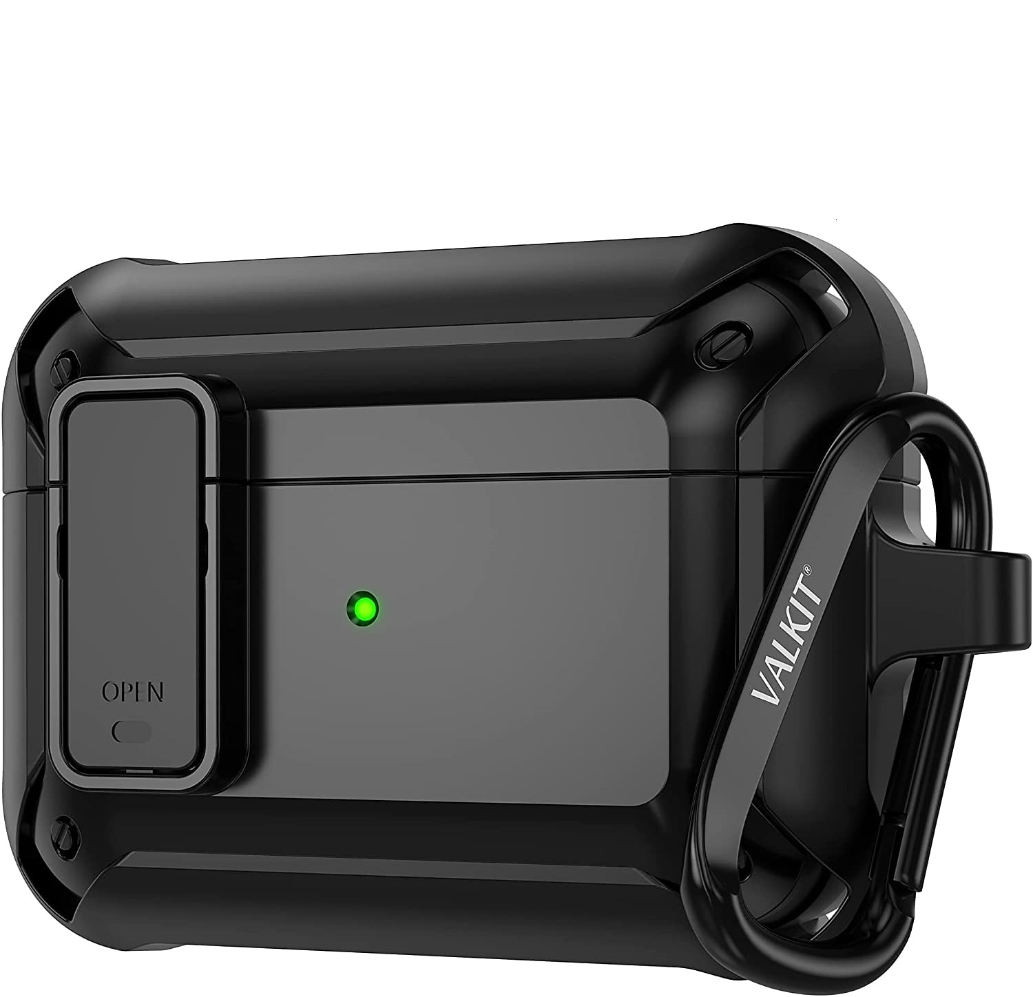 כיסוי נרתיק airpods pro לגברים עם מנעול, כיסוי מגן צבאי מסדרת airpod pro גוף מלא עם מחזיק מפתחות נרתיק מגן עמיד בפני זעזועים ל-airpod 3/2/1 pro 2025 - $13.99 –P1