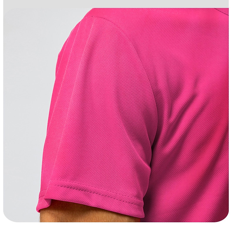 Муж. С короткими рукавами Вырез под горло Лето Однотонный Атлетический Черный Белый Желтый Футболка для мужчин 2025 - $9.99 –P4