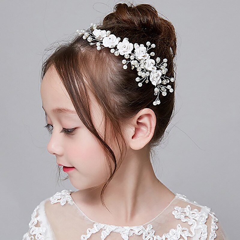 Crown Tiaras Headbands Headpiece Imitation Pearl Rhinestone Wedding Party / Evening Retro Sweet With Faux Pearl Crystal / Rhinestone Headpiece Headwear 2024 - $14.99 –P1