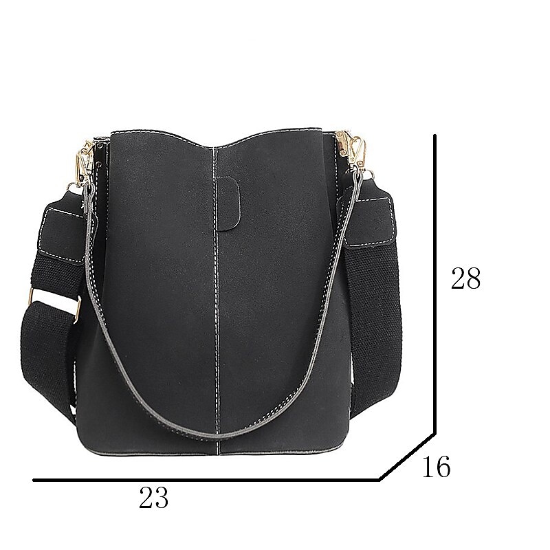 női velúr vödörtáska állítható pánttal – alkalmi vintage válltáska tokkal mindennapi használatra és utazáshoz 2025 - $29.99 –P2