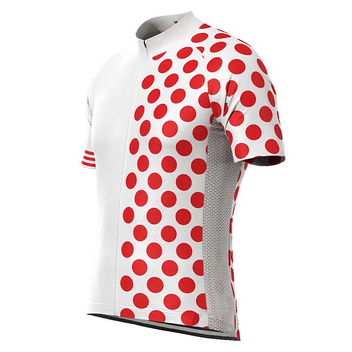 Herr Cykeltröja Kortärmad Cykel Tröja Överdelar med 3 bakfickor Bergscykling Vägcykling Andningsfunktion Snabb tork Fuktabsorberande Reflexremsa Svart Vit Gul Prickig Polyester sporter Kläder 2025 - $23.19 –P6