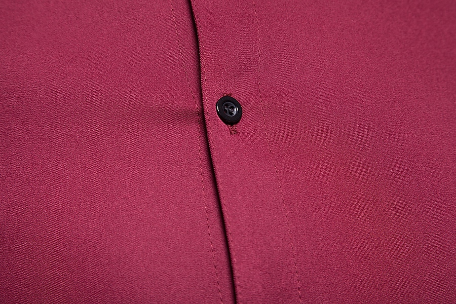 herrskjorta utan tryck färgblock plus size stativ krage dagligen långärmade toppar mode blå vin gula sommarskjortor 2025 - $16.49 –P5