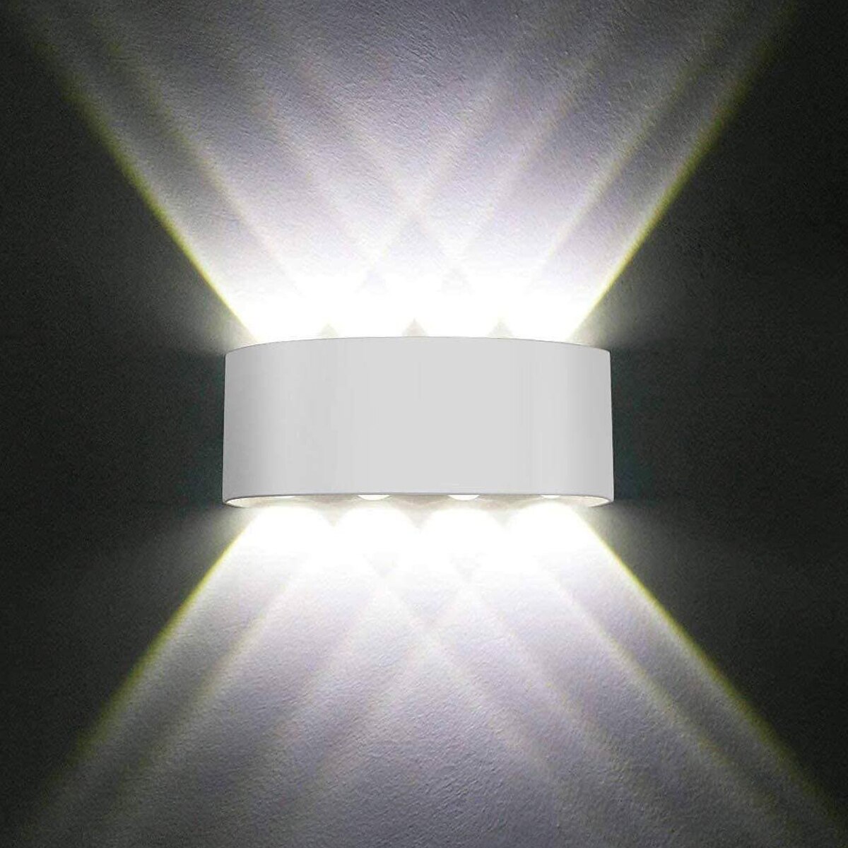 applique da parete a led per esterni impermeabile ip65 8w illuminazione su e giù per interni lampada da parete curva a doppia testa lampada moderna camera da letto ac85-265v del 2025 a $35.99 –P3