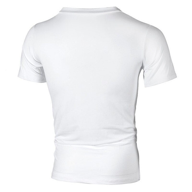 Herr T-shirt Kortärmad V-hals Sommar Slät Sport Mode Lättvikt Spetsknuten Semester Ledigt Helgdag Svart Vit Ljusgrå Topp t-shirt för män 2025 - $17.99 –P10