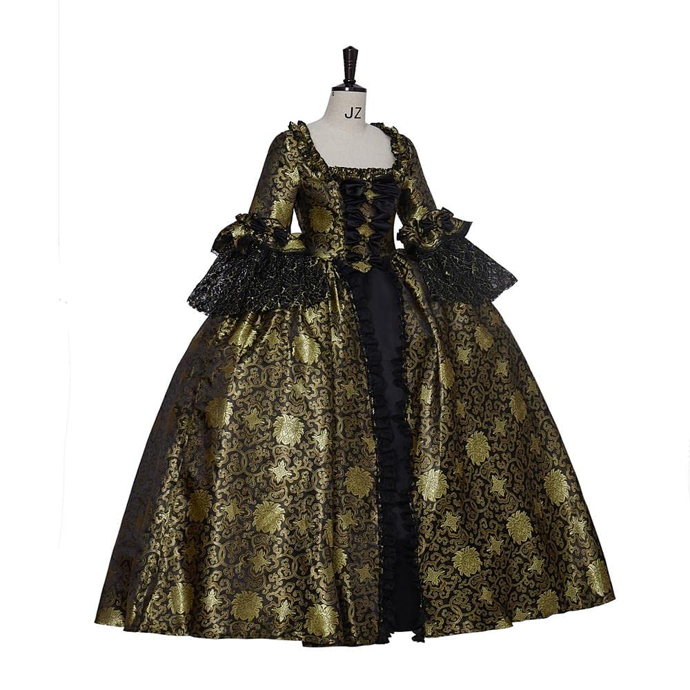 Rokoko Victoriansk Renessanse Gulvlengde Kjoler Party-kostyme Maskerade Store størrelser Normal Puffermer Kjegle Erme Prinsesse Blonder Slitasje Årgang Ballkjole Firkantet hals Kostyme Dame Royal Jul 2025 - $168.99 –P2