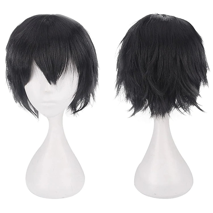 s parrucche cosplay per uomini e donne parrucca anime in fibra resistente al calore parrucche di halloween da 12 pollici del 2025 a $16.99 –P4