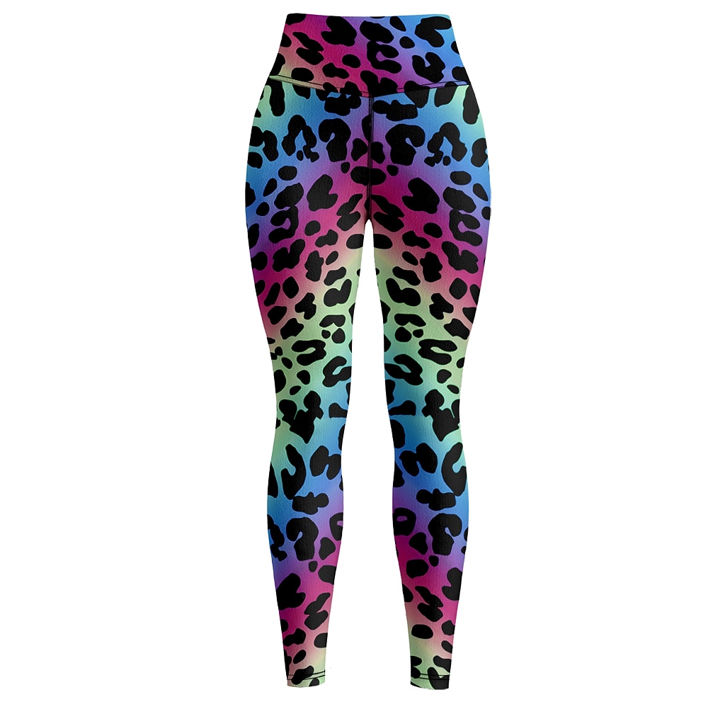 نسائي Sports Gym Leggings السراويل اليوغا خصر عالي سباندكس أزرق الشتاء بناطيل لجينجز قصيرة جلد نمر بنطلون رياضي للبطن بعقب رفع ملابس ملابس يوغا اللياقه البدنيه تمرين نادي رياضي ركض / عالية المرونة 2026 - $18.99 –P3