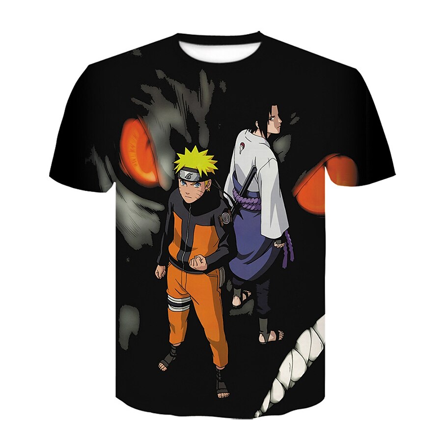Naruto Hatake Kakashi Anime Manga Cosplay 3D T-Shirt Polyester Neu 