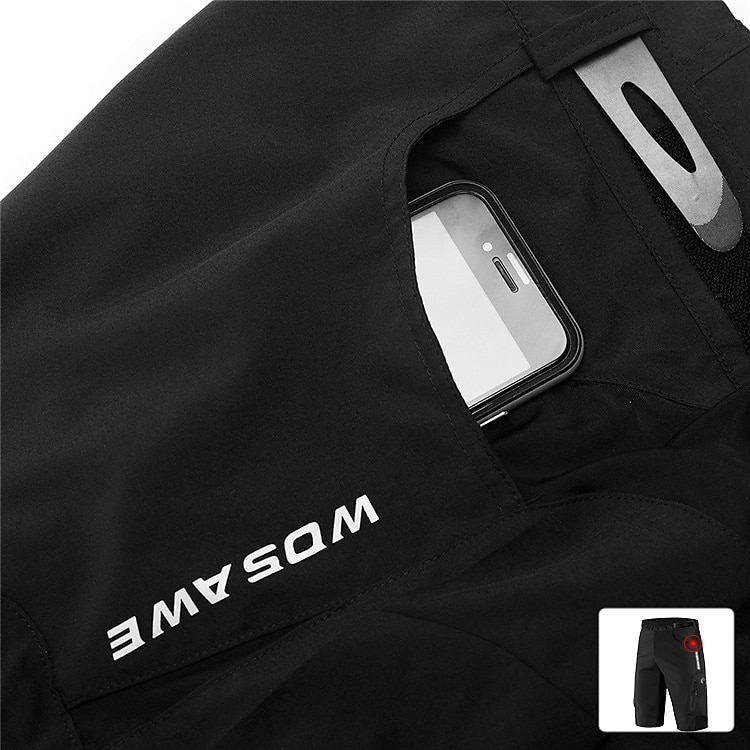 WOSAWE Voor heren MTB shorts Wielrenshorts Fietsen Gewatteerde shorts MTB shorts Ruim Passend Bergracen Wegwielrennen Sport 3D-pad Fietsen Ademend Anatomisch ontwerp Zwart Groen Siliconen Kleding 2025 - $37.99 –P4